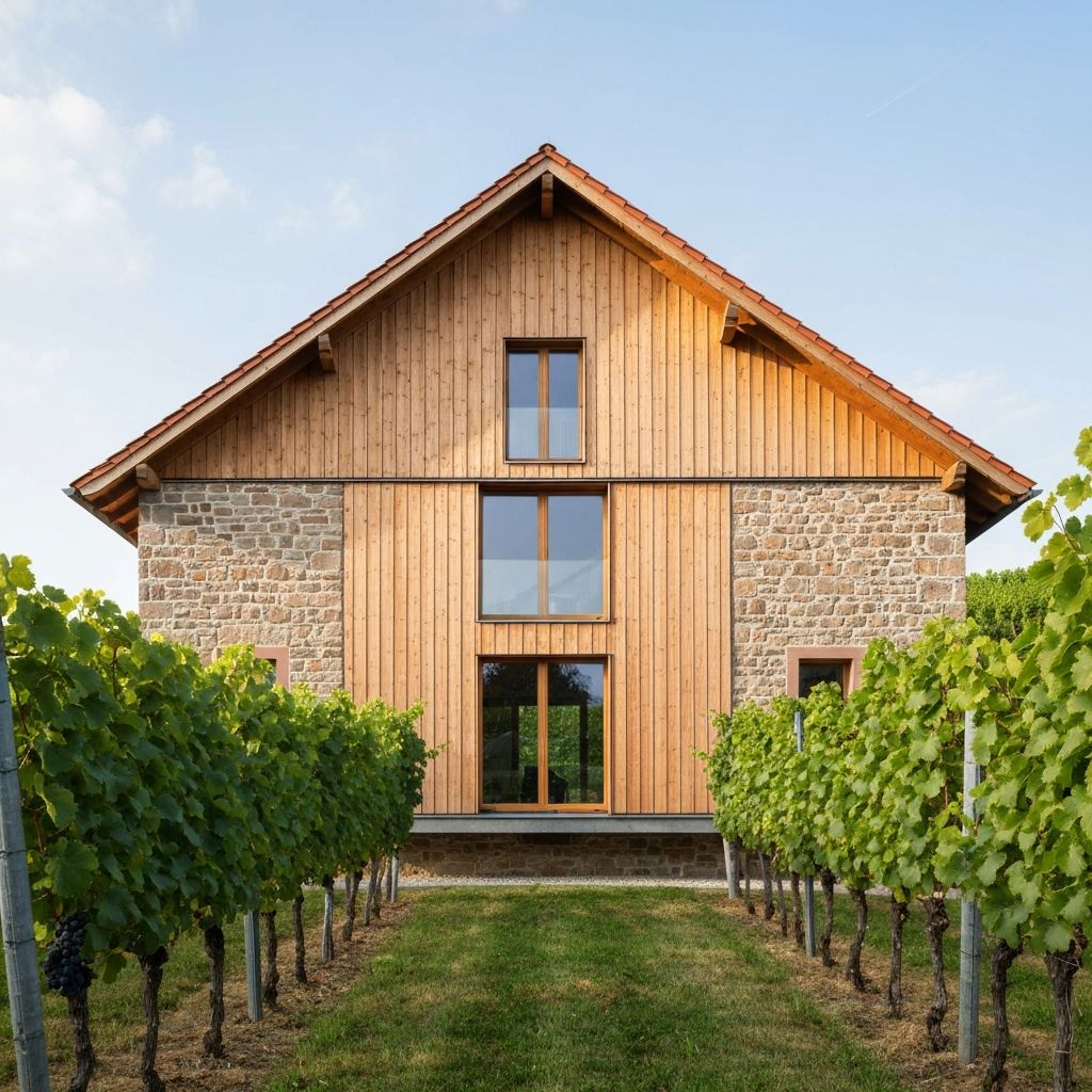 Weingut Der Wille - Gebaude und Weinberge